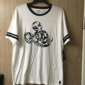 New XL Disney Mickey Jon Burgerman White Shirt